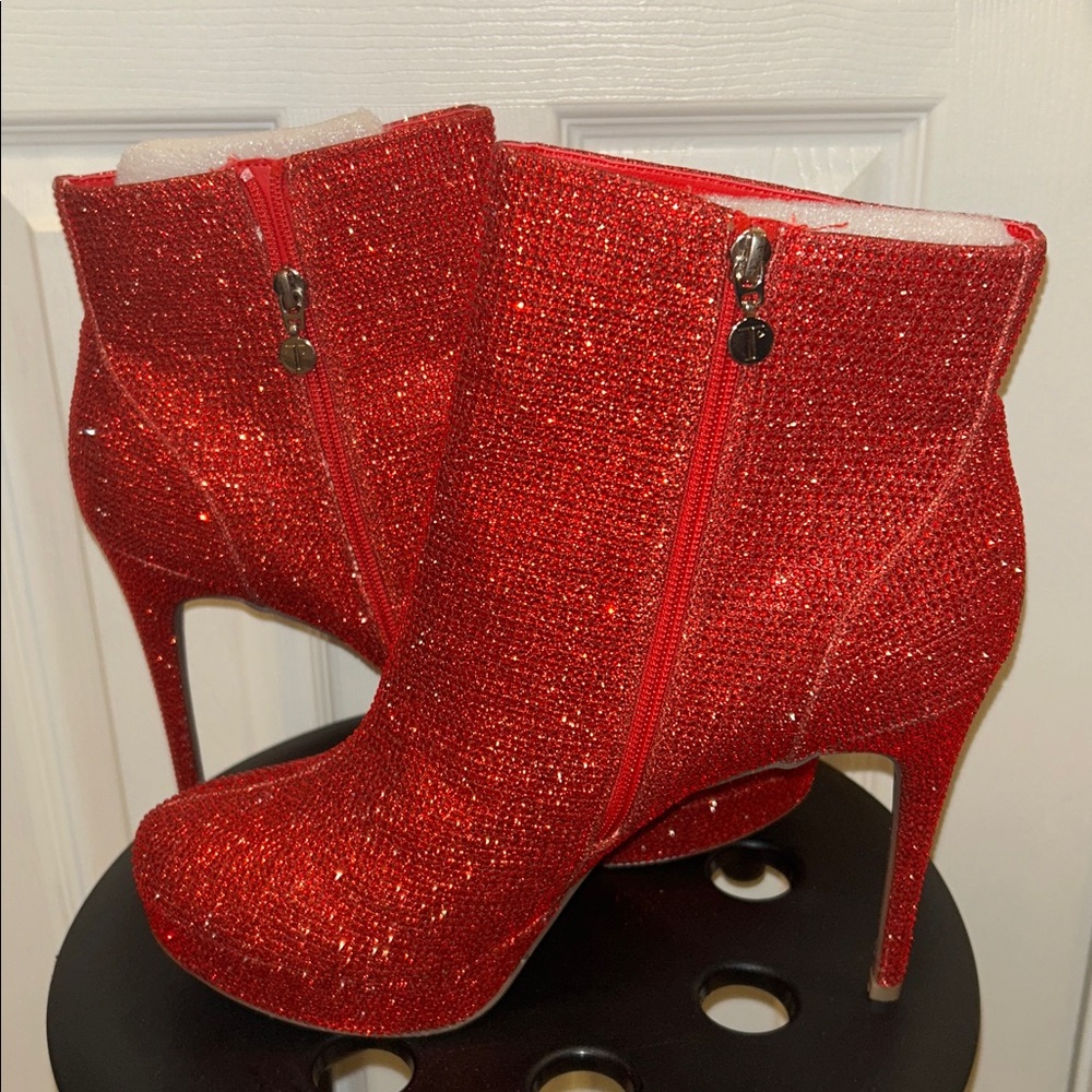 Red Rhinestone Boots Size 12 - Picture 6 of 9